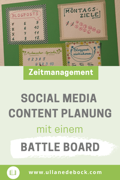 Social Media Content Planung mit dem Battle Board